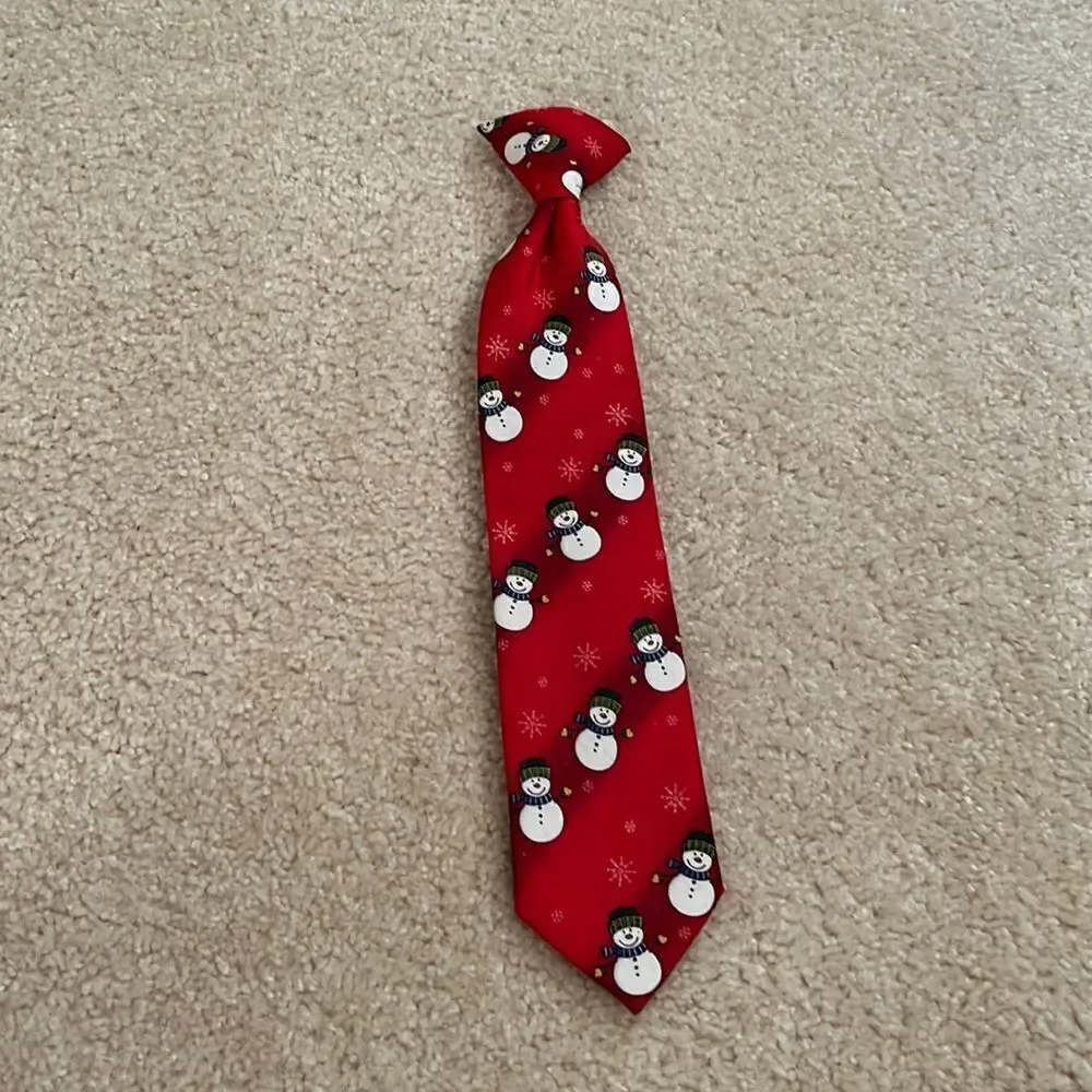 KIDS CHRISTMAS SNOWMAN TIE